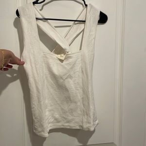 Anthropologie cross back cotton tank